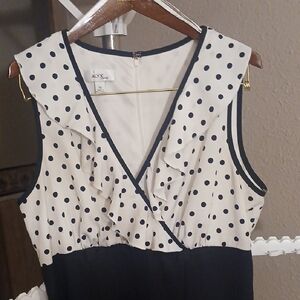 Alyx Black and White Polka Dot Ruffle Dress